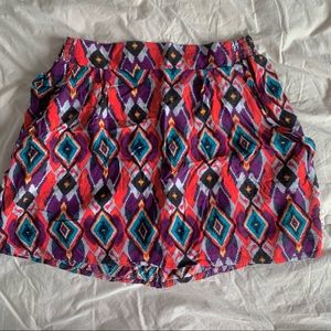 Tribal Print Skirt w/ Pockets